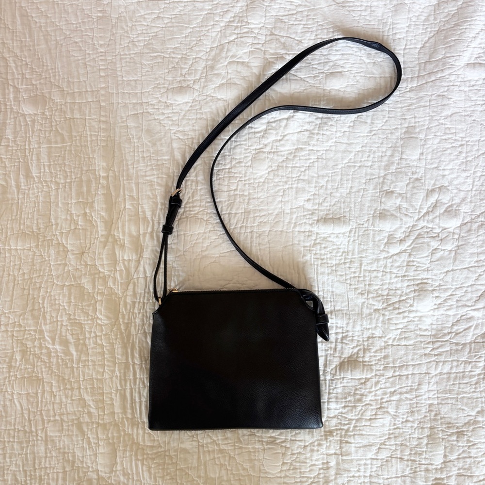 3/$15 Black Leather Crossbody Bag